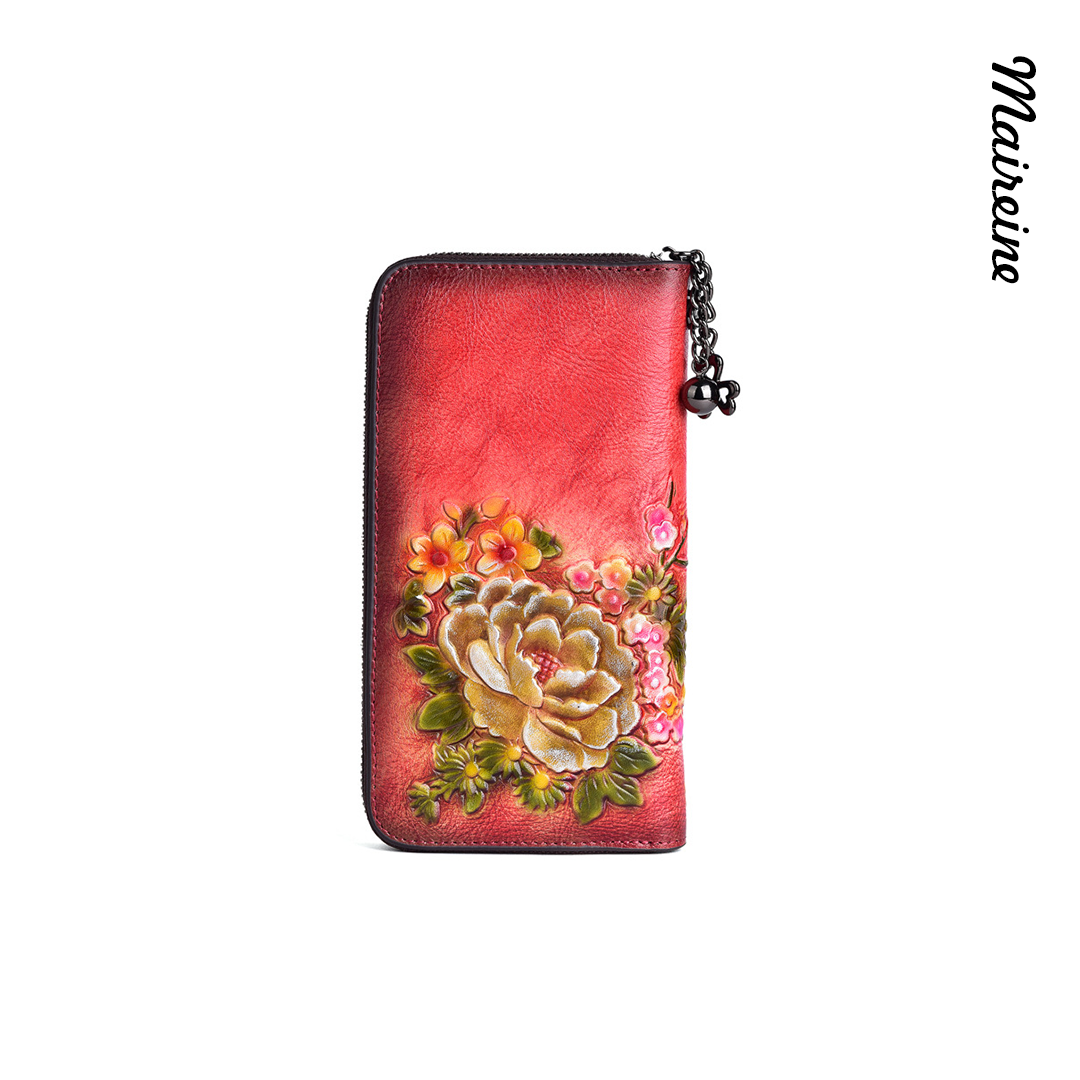 Fiona – Vintage Embossed Leather Wallet