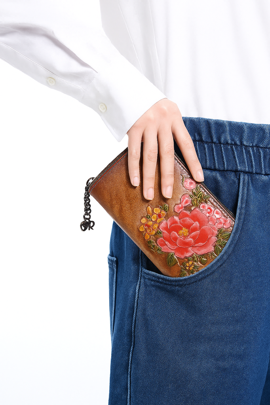 Fiona – Vintage Embossed Leather Wallet