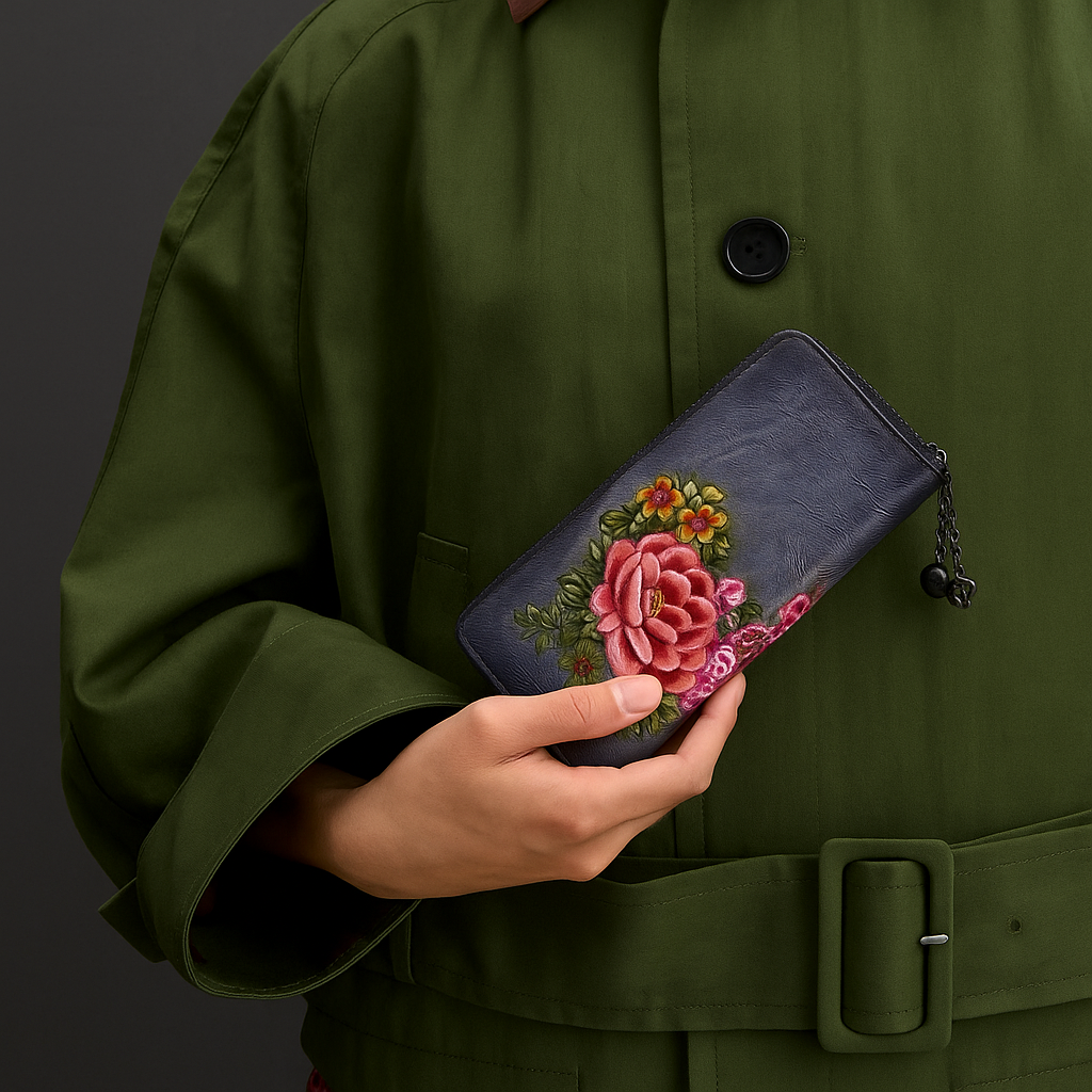 Fiona – Vintage Embossed Leather Wallet