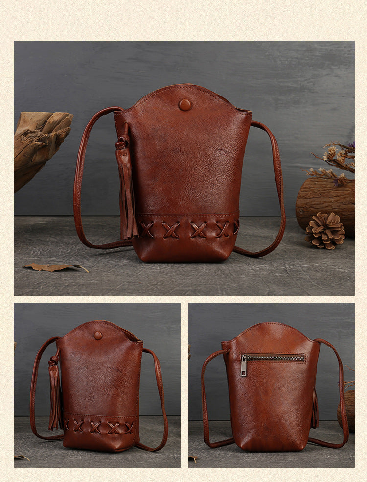 Elara - The Mini Genuine Leather Crossbody Phone Bag