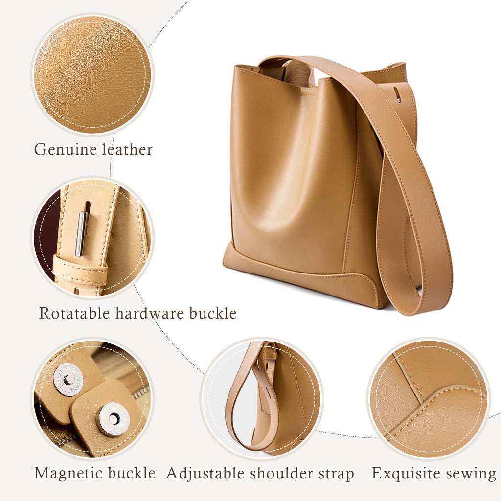 Lyra - Genuine Leather Bucket Bag