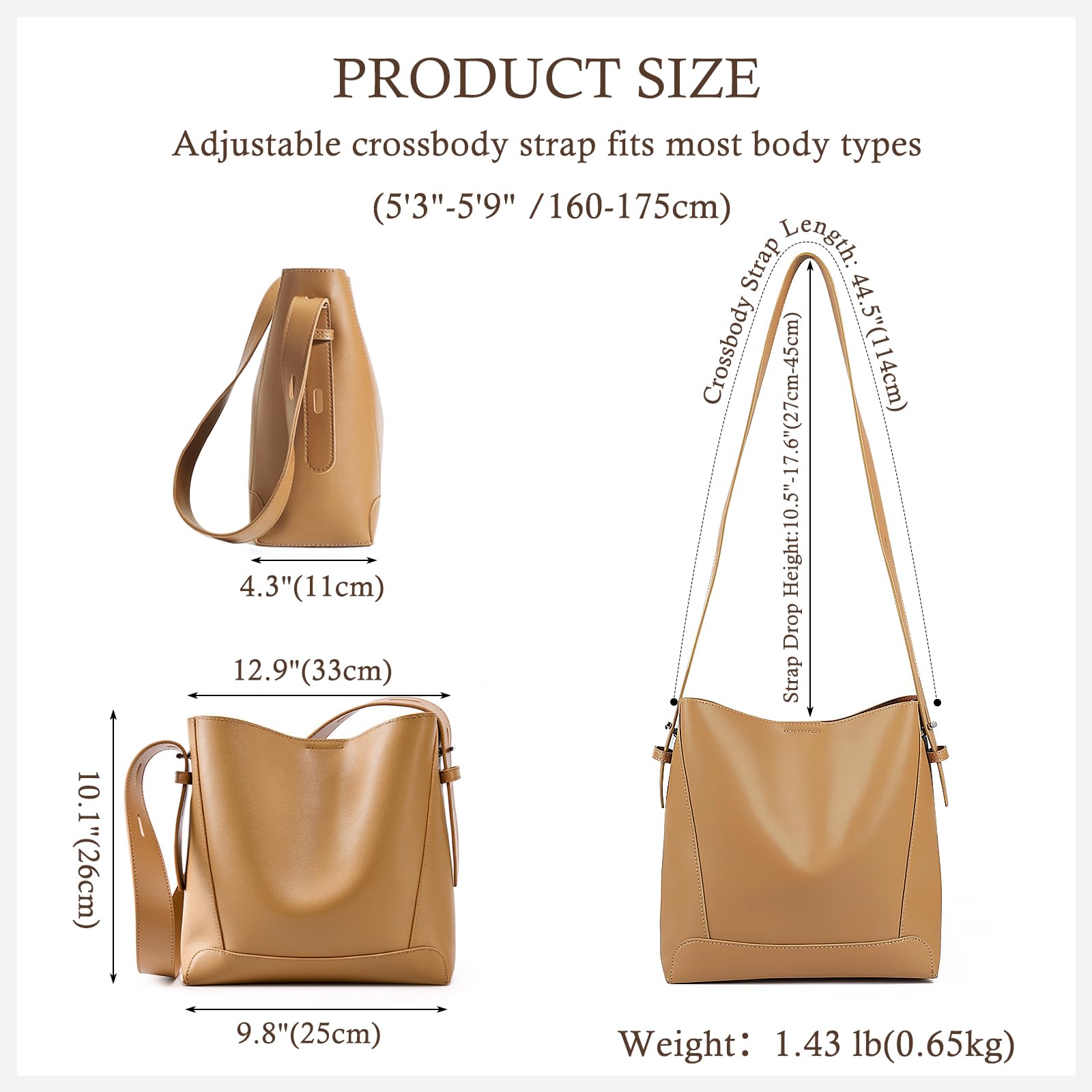Lyra - Genuine Leather Bucket Bag