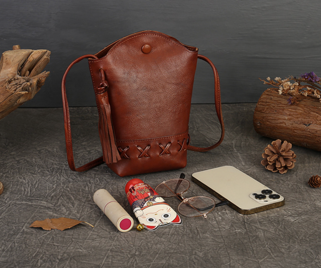 Elara - The Mini Genuine Leather Crossbody Phone Bag